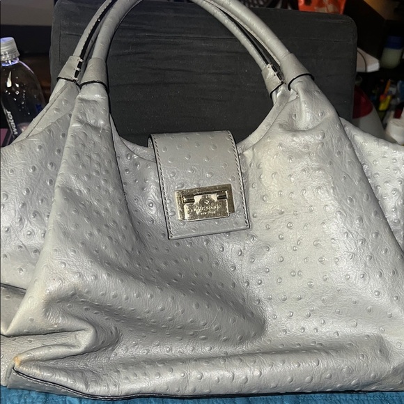 kate spade Handbags - Kate Spade Textured Gray Shoulder Bag